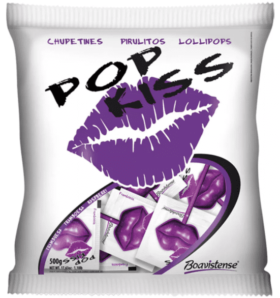 PIR BOAV.POPKISS FRAMBOESA 500G (20) PC/1