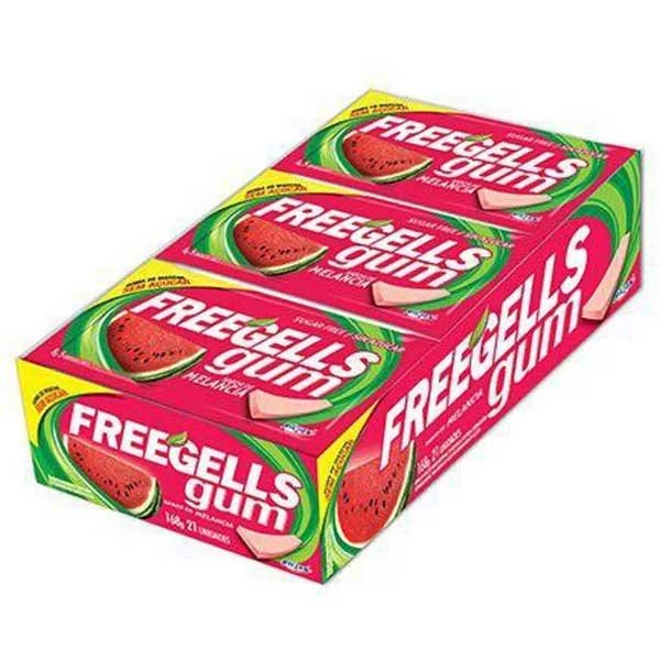 CHICLE FREEGELLS GUM MELANCIA 15UN (12) DP/15