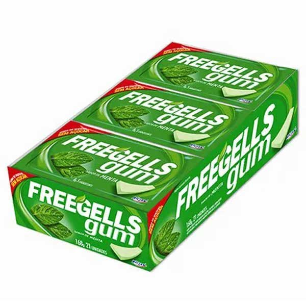 CHICLE FREEGELLS GUM MENTA 15UN (12) DP/15