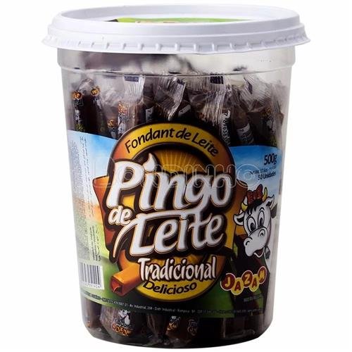 CHOC JAZAM PINGO DE LEITE POTE 500G (12) PT/1