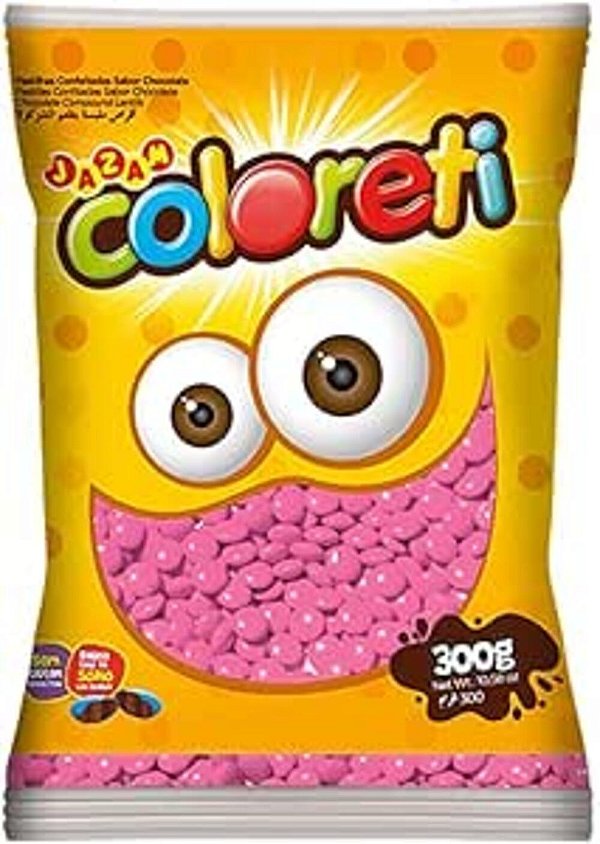CONFEITO COLORETI JAZAM ROSA 300G (20) PC/1