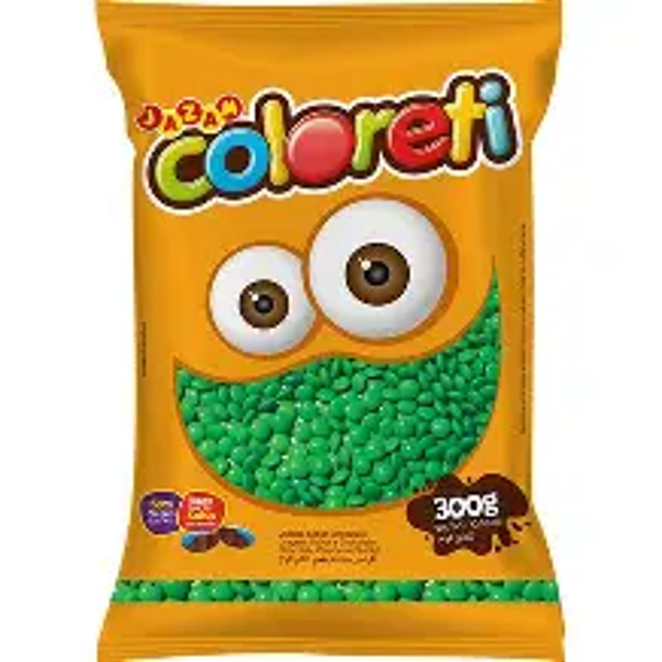 CONFEITO COLORETI JAZAM VERDE 300G (20) PC/1