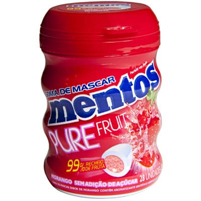 CHICLE MENTOS GARR P FRUIT MORANGO C/6 (6) DP/1