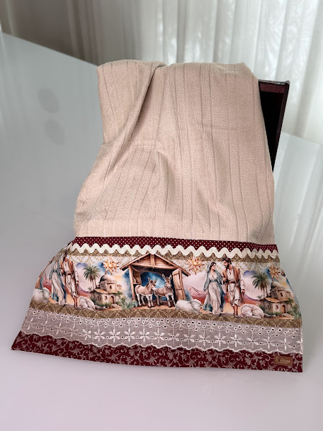 TOALHA NATALINA MARIA E JESUS