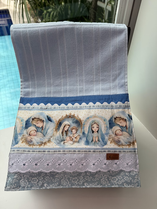 TOALHA LAVABO MARIA E JESUS