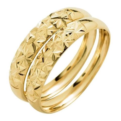 Par de Aparadores Ouro 18k para aliança Rayado