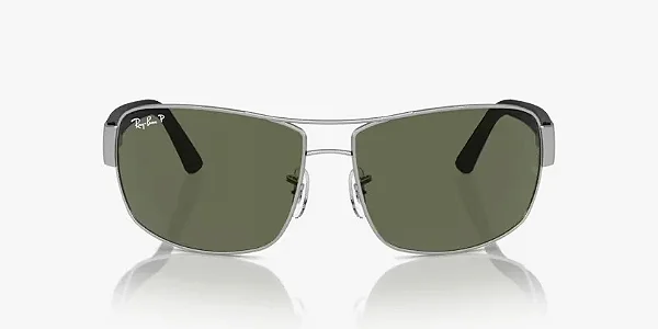 Ray-Ban RB3503L-66-019/9A Prata Lente Verde Polarizada