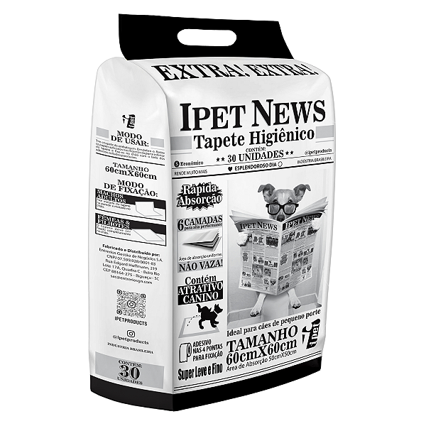 Tapete Higiênico Pet Ipet News 60X60 Cães / Gatos