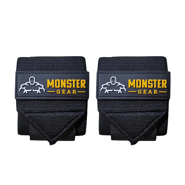 Munhequeira Monster Gear Par - Preta