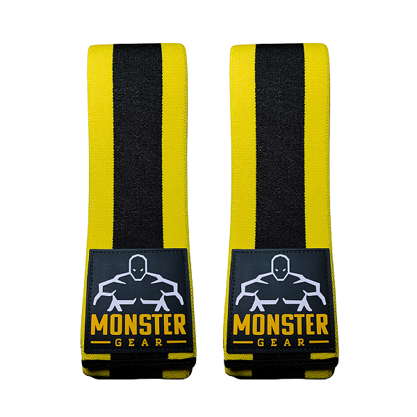 Faixa de Joelho Monster Gear 2 metros  Par - Amarelo