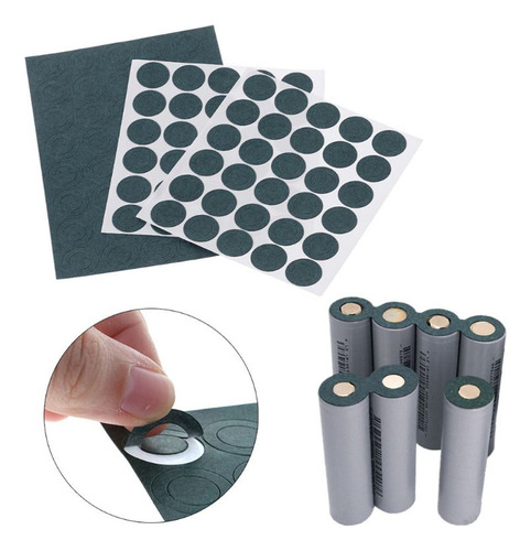50x Adesivos Isolante Papel Para Bateria Lítio 18650 Verde