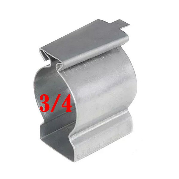 Abraçadeira Tipo D C/ Parafuso 3/4  Zincadas Reforçadas