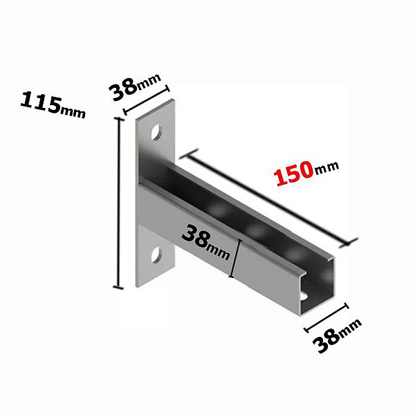 Suporte Mão Francesa Simples 150mm Perfilado