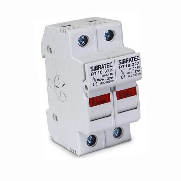 Porta Fusível Solar 1000V 32A 2P para Sistema Fotovoltaico DC