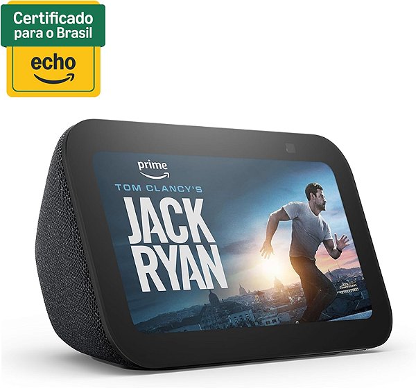 Echo Show 5 (Última geração) | Smart display com Alexa, graves 2x mais potentes e som mais nítido  | Cor Preta