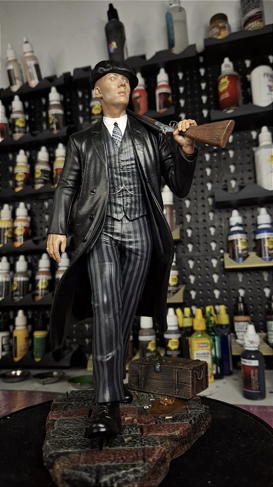 John Shelby Peaky Blinders Estilo Gangster! 1:8 25cm Pintura estilo realista.