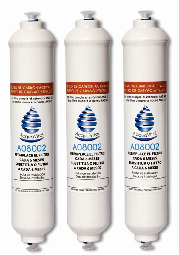 KIT 3 Filtros Externo Geladeira Electrolux Brastemp Samsung