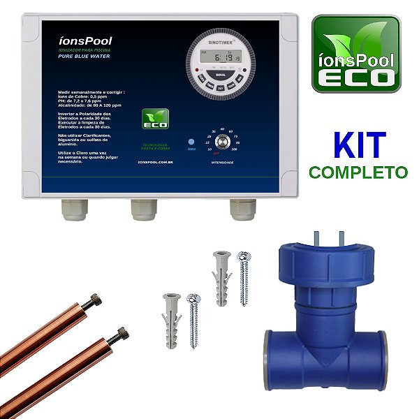 Ionizador Elétrico De Piscina Ionspool Até 100 M3 Automático