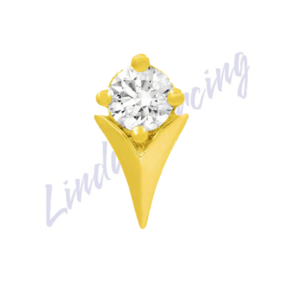 Labret Titânio pvd Sorvete Zircônia 1.2x8