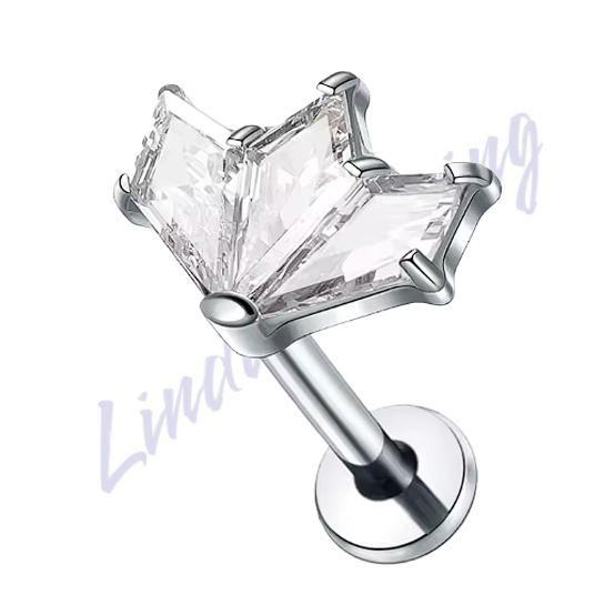 Labret Titânio Trio Zircônia 1.2x8