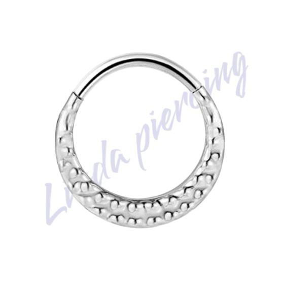 Argola Titânio Segmento Articulado Detalhado 1.2x8