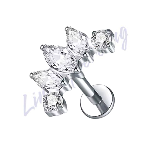 Labret Titânio 5 Zircônia 1.2x8