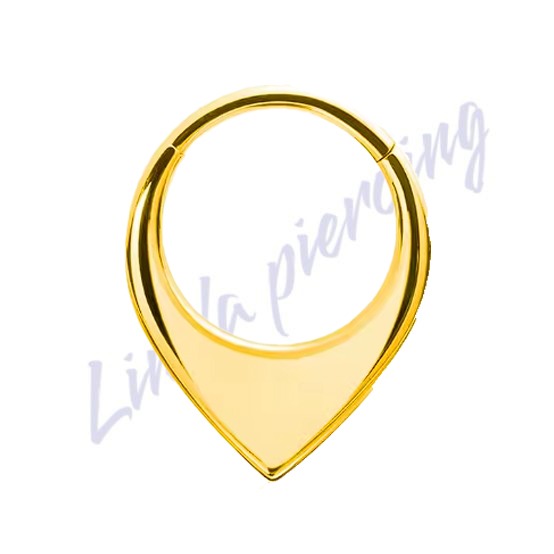 Argola Titânio pvd Gota 10mm