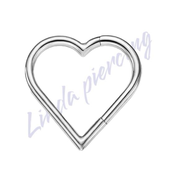 Coração Liso Titânio Segmento 8mm