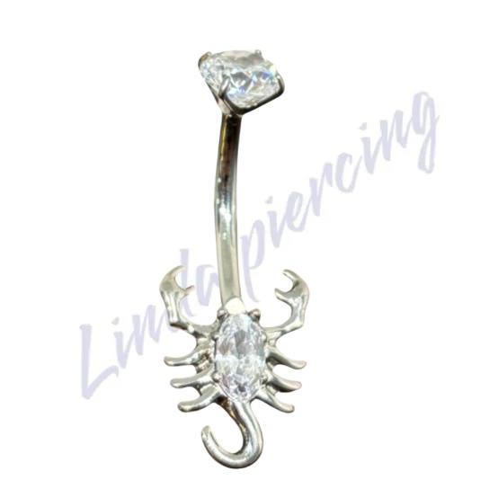 Umbigo Escorpião Titânio Zircônia 1.6x10