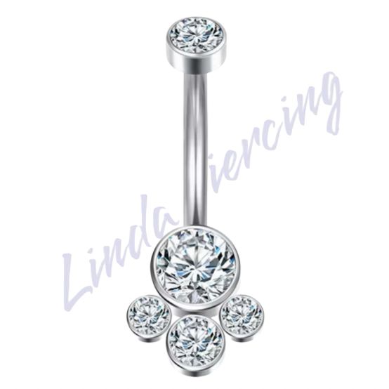 Banana Titânio Indiano Zircônia/Opala