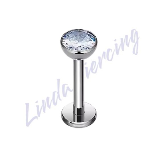 Labret titânio ponto de luz 2mm 8mm
