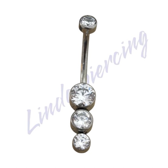 Umbigo titanio 3 pontos