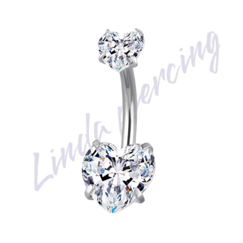 Umbigo Titanio Coração rosc Int M