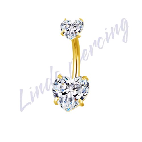 Umbigo Titanio PVD Coração rosc Int P