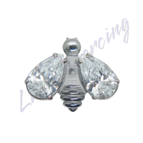 Labret Titânio Abelha Zircônia 1.2x8