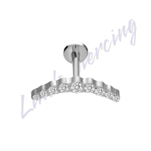 Cluster Titânio cluster 9 pedra 1.2x8