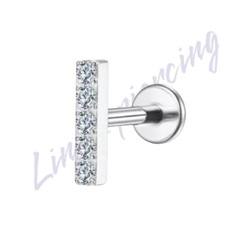 Mini Cluster titânio 5 pedra 1.2x8