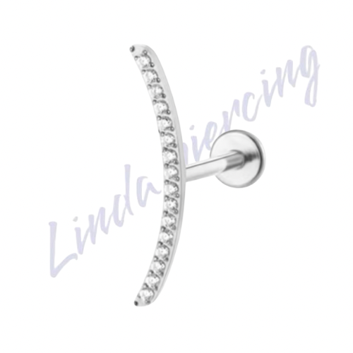 Cluster titânio cravejado 16 pedras 1.2x8