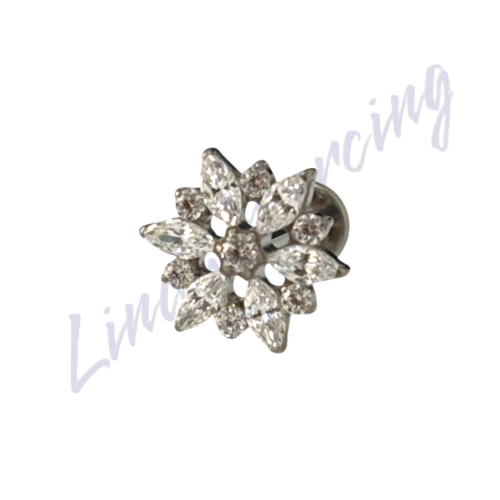 Labret Titânio Cravejado 1.2x8