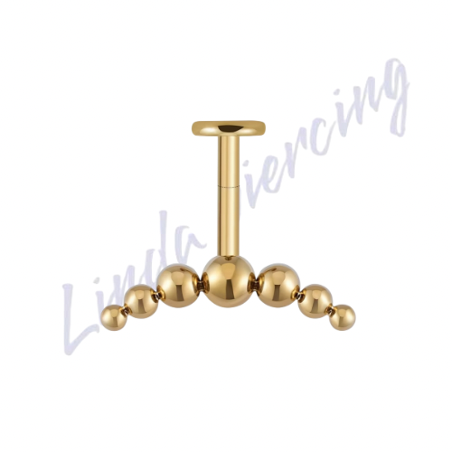 Labret vertical Bolinha Titânio pvd 1.2x8