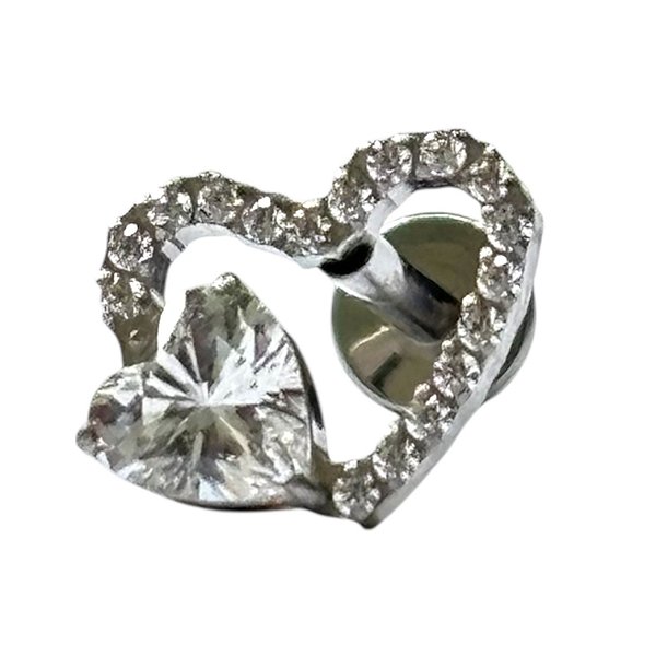 Labret Titânio Coração Vazado c/coração 8mm