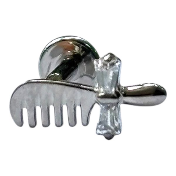 Labret titanio Pente com pedra 8mm