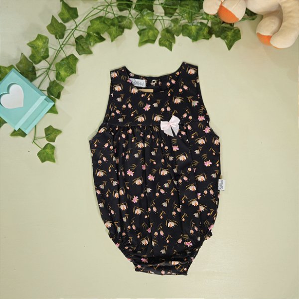 Romper Balonê Due Bambini Valentina Preto