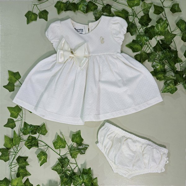 Vestido Gorette The Cat Off-White