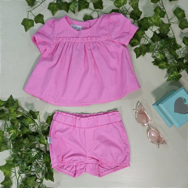 Conjunto Due Bambini Agata Rosa Chiclete