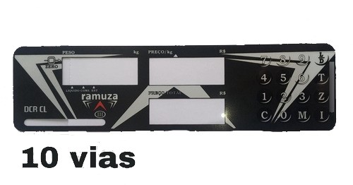 Teclado Ramuza Dcr 15 Preto Com 10 Vias