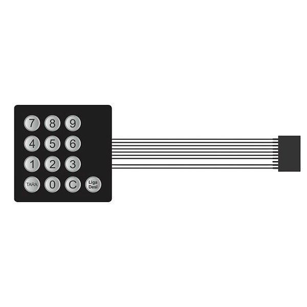 Teclado Membrana Balança Upx Ea 15 - 20  (pinado Fêmea)