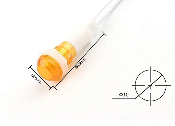 Lâmpada Piloto Bivolt 110v/220v LARANJA