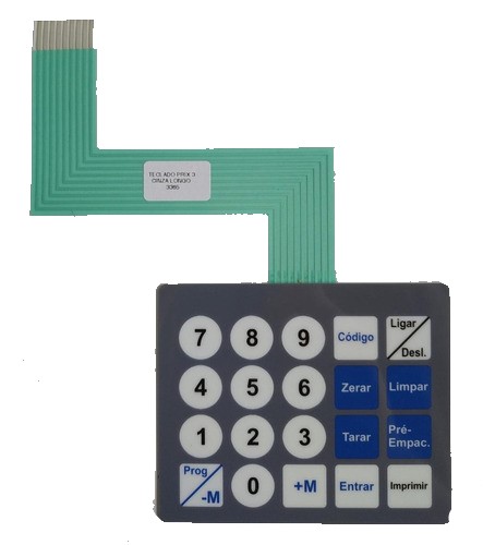 Teclado Prix 3 Toledo Cinza Longo