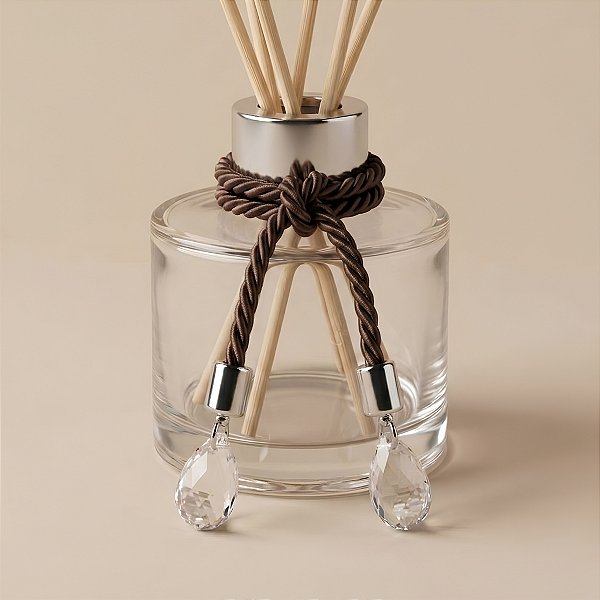 Cordão Decorativo Com Pingente Gota - Castor Com Prata - 33,5cm - 1 unidade - Rizzo